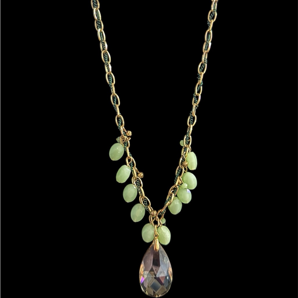 Cato Elegant Gold And Green Necklace 12$